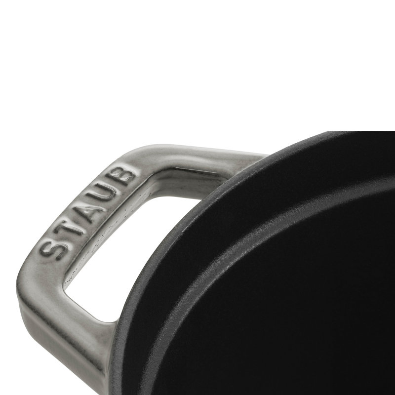 STAUB Oval Cast Iron Cocotte, 31cm, Grey