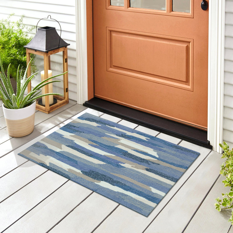 Alexious Performance Hand Tufted Abstract Indoor / Outdoor Rug, Rectangle 2' x 3'