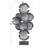 Carland Aluminum Metal Layered Disk Abstract Decorative Sculpture with Black Base-179457728
