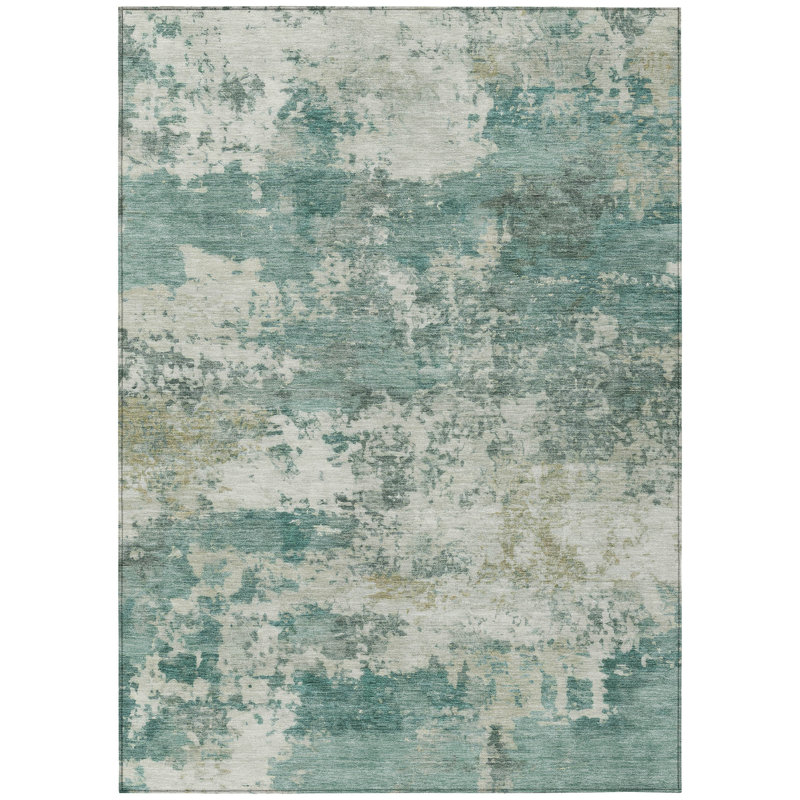 Machine Washable Indoor/Outdoor Wagenen ACN2366 Abstract Rug, Rectangle 8' x 10'