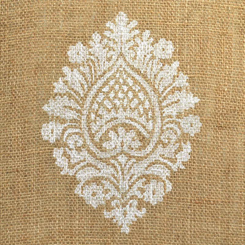 Savanna Jute Embroidered Sheer Fabric