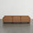 Laima 3-Piece 118"W Faux Leather Modular Sofa With Solid Wood Legs