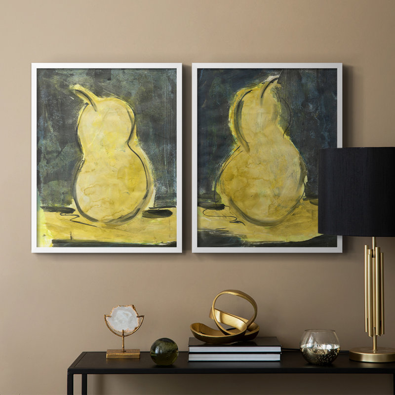«Urban Pear I», reproduction encadrée de qualité supérieure - prête à être accrochée - aucun clou requis - aucun clou requis