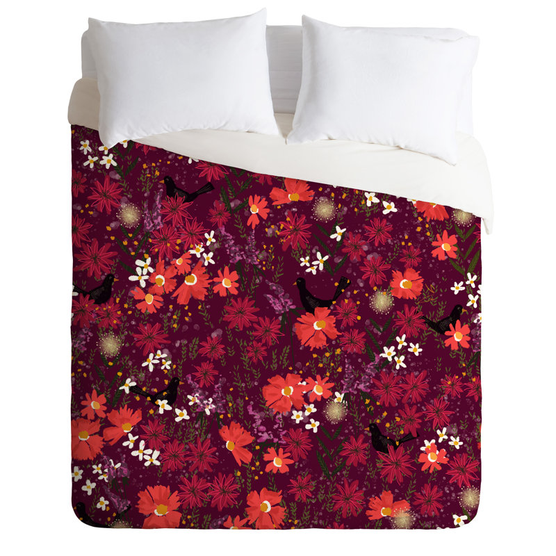 Ensemble de housse de couette blackbird chanter, Housse de couette simple / simple TG et 1 taie dé