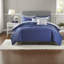 Ensemble de literie, polyester, grand lit, bleu, confort moderne