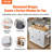 Kitchen Island Cart With Solid Wood Top (Not Include Stools)
