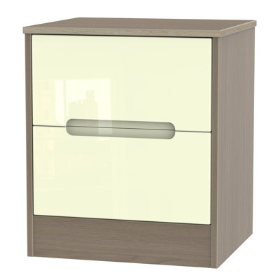 Fully Assembled Vernon 2 Drawer Bedside Table