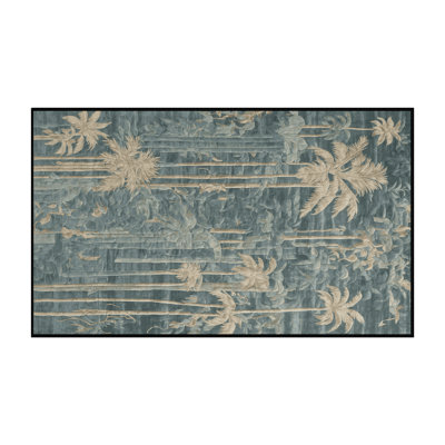 Tapis gris lavable à la machine
