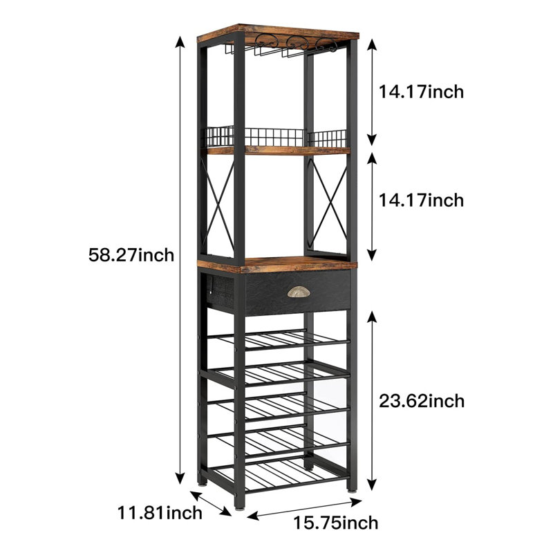 Aki 15.75'' Wine Bar