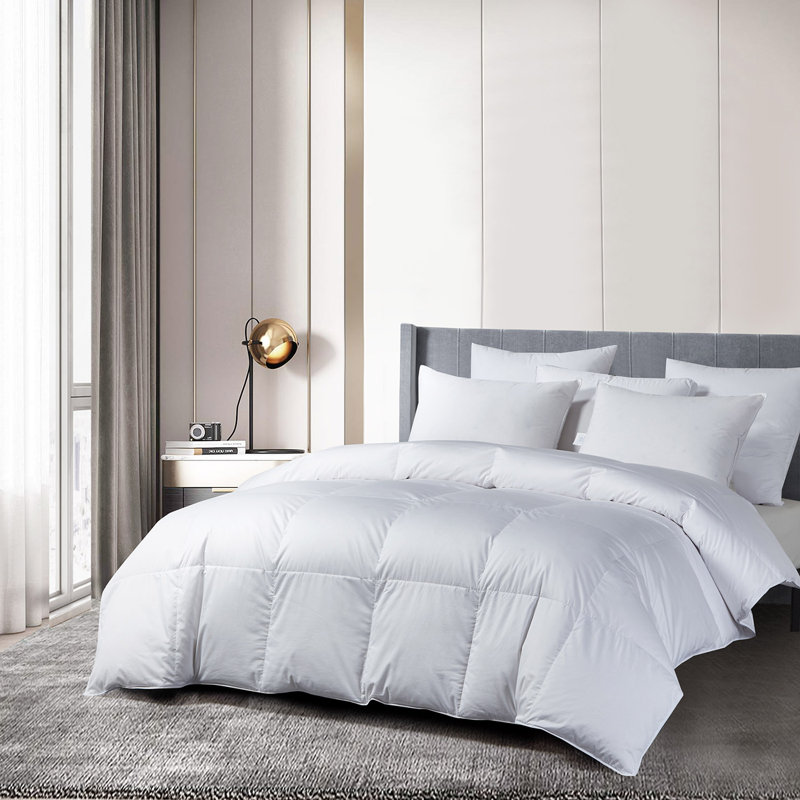 Sateen Cotton European Goose Down Comforter, 650 Fill Power, Made in USA , Twin