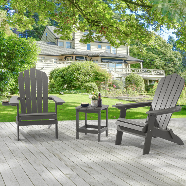 HIPS Folding Adirondack Chair Weather Resistant