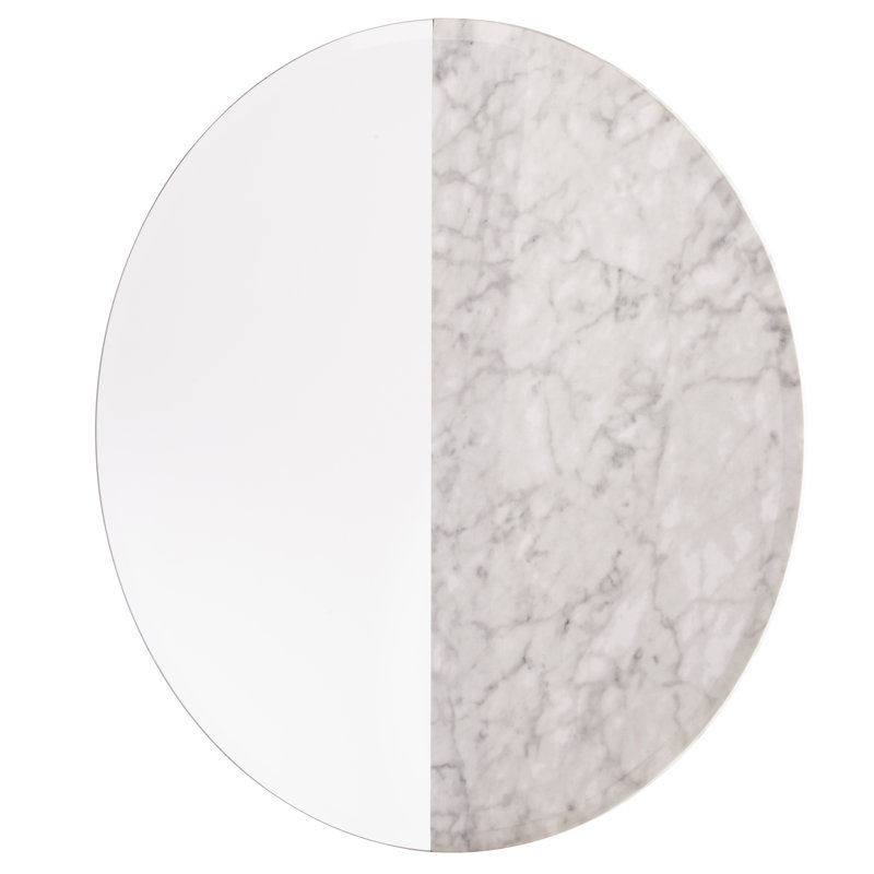 Ashe Flat Wall Mirror, White