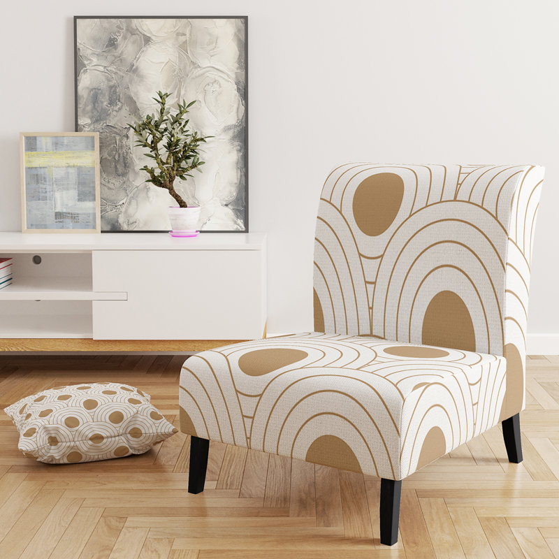 Fauteuil de chambre circulaire rembourré Mid-Century