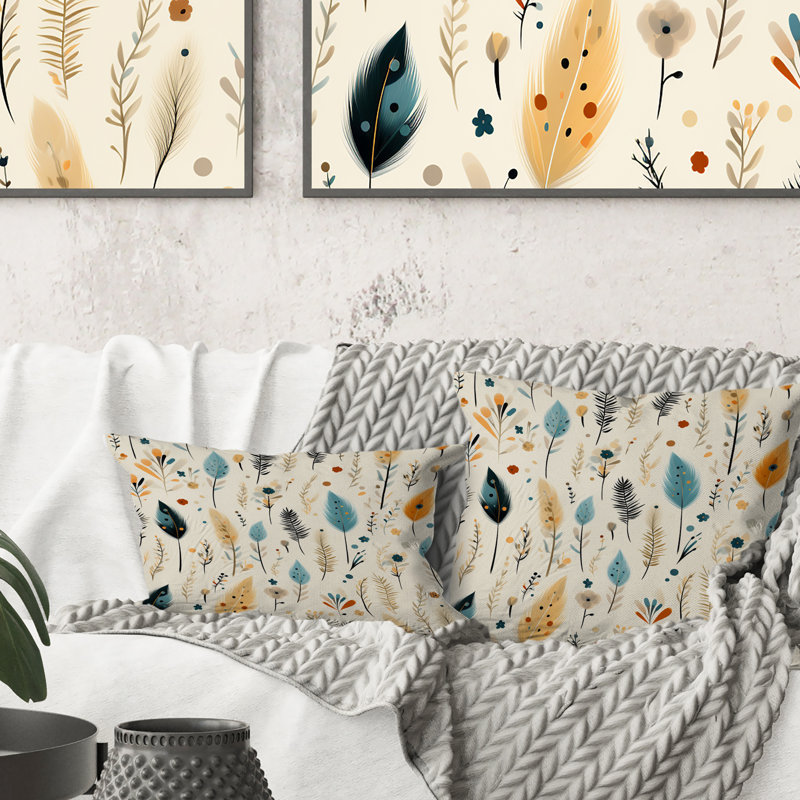Motif bohème antique antique de minimalisme rétro - Boho, H 18 po x l 18 po