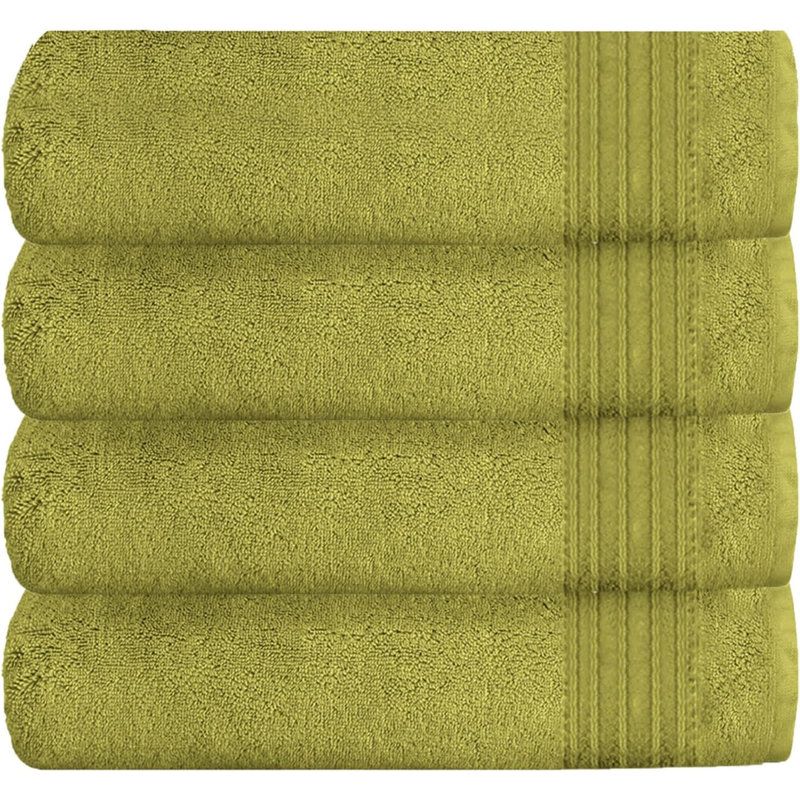 Midweight Bath Towel, Teal, Jumbo Bath Sheet - 4 Pack