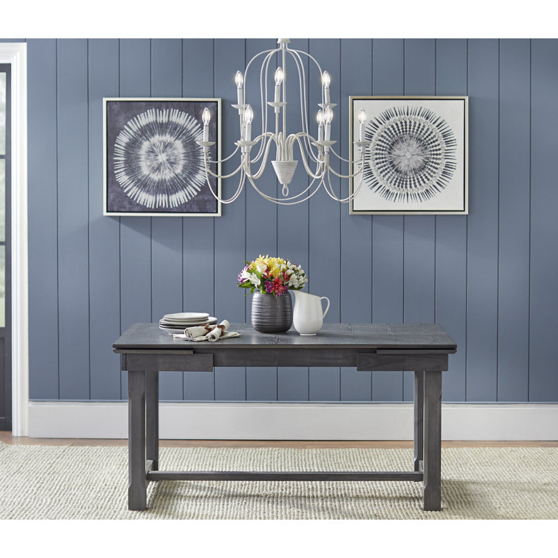 Extendable Solid Wood Base Dining Table