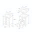 Meuble-lavabo simple 24 po avec comptoir en marbre de Carrare-88582629