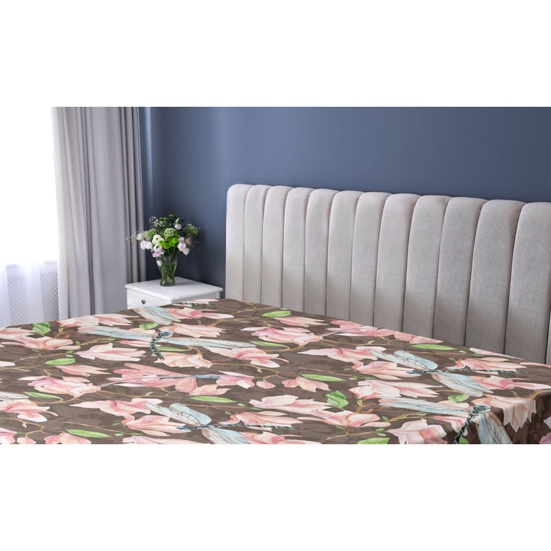 Drap-housse Ambesonne Spring Magnolia, Drap-housse de taille simple