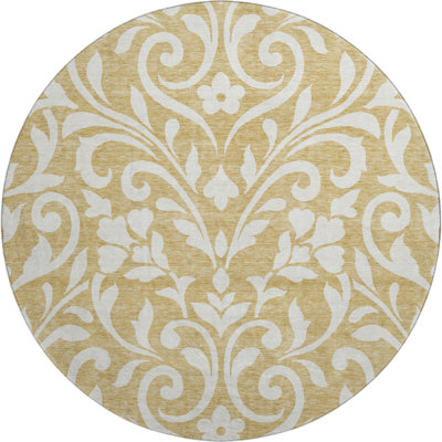 Premium Machine Washable Prisco Gold Rug