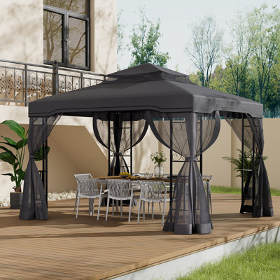 Caoilainn 2.75m x 3.6m x 2.95m Metal Pergola