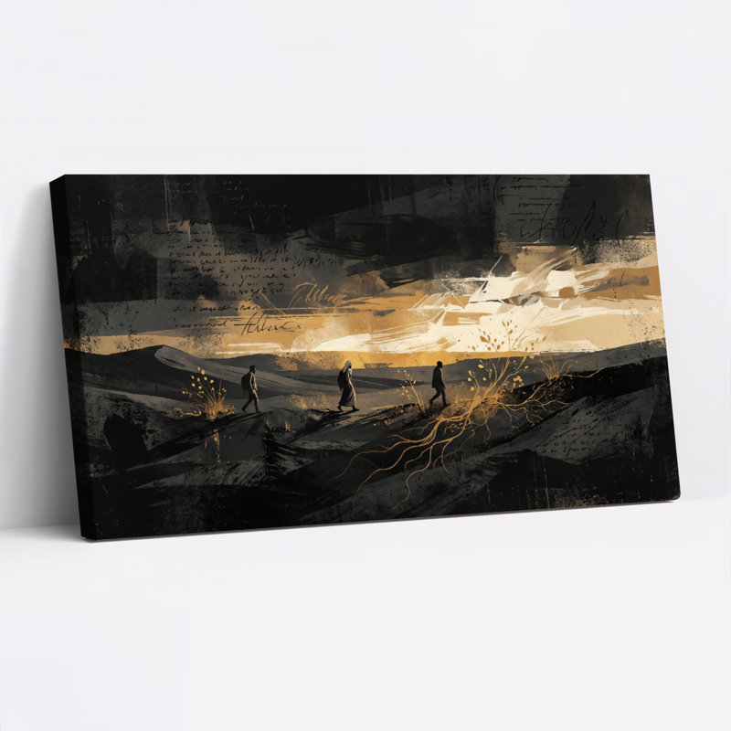 Ensemble d'une toile murale « Voyage dans le désert », 40“W x 20”H, Toile tendue
