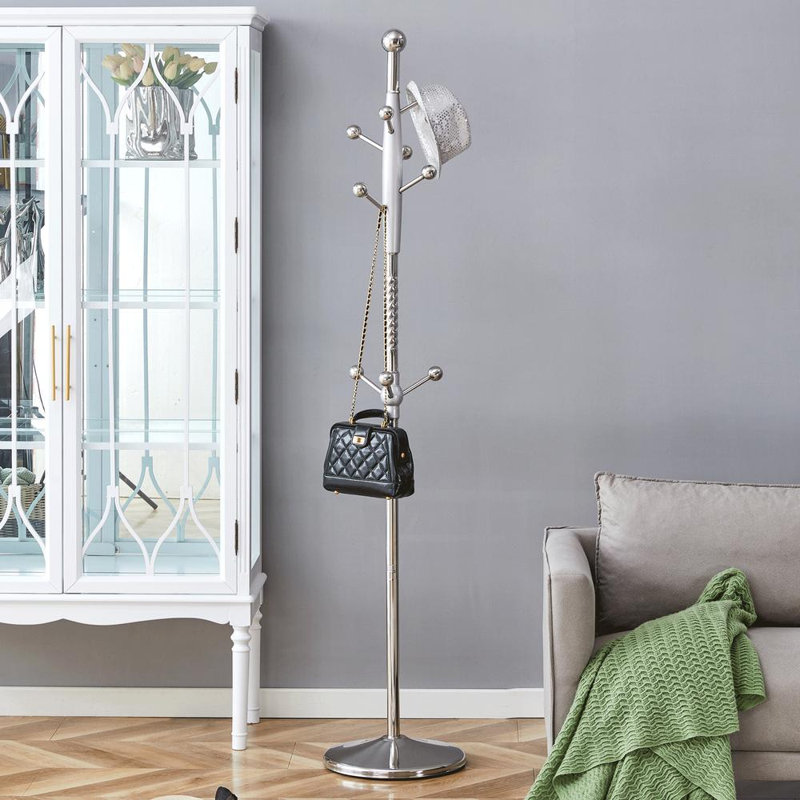 Modern Coat Rack, Silver