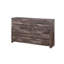 Commode 6 tiroirs Juniper, finition chêne foncé