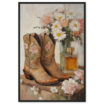 "Delicate Floral bottes II", reproduction d'art sur toile par 