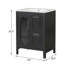 Meuble-lavabo simple 24 po avec lavabo, noir-2020727784