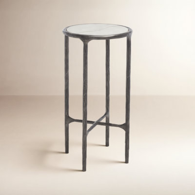 Evelynn 12" Genuine Marble End Table