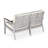 Eucalyptus Loveseat With Cushions, Driftwood Gray Finish, Navy Cushions-1090065835-1090065838