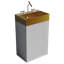 Meuble-lavabo en marbre avec lavabo en céramique-113448664
