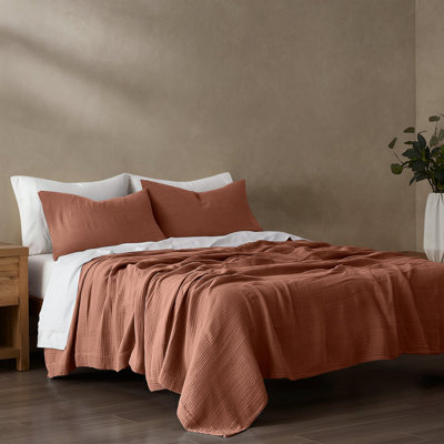 Cotton Voile Classic Casual Modern Rustic Soft And Lightweight Throw Blanket Set