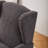 Coffee Table & Armchair Set,Vintage Luxury Style, a high-back reading chair (Antique Dark Grey) & a solid wood coffee table (Natural Wood) , suitable for living rooms and bedroom relaxation areas-1523037326