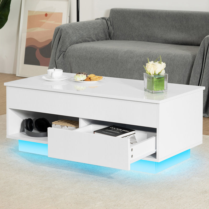 Table basse simple Bjarke, Blanc