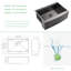 Évier de cuisine en acier inoxydable à tablier simple L 30 po x l 22 po-125018870-125018872