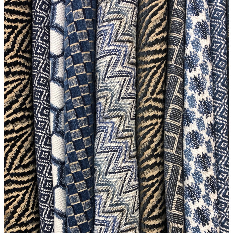 Linford Elmley Weave Fabric, Navy