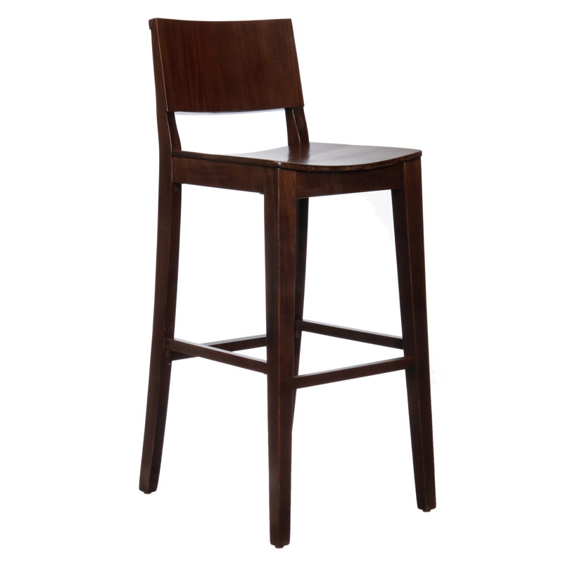 Tabouret 30 "en bois massif Ahreanna, Noyer