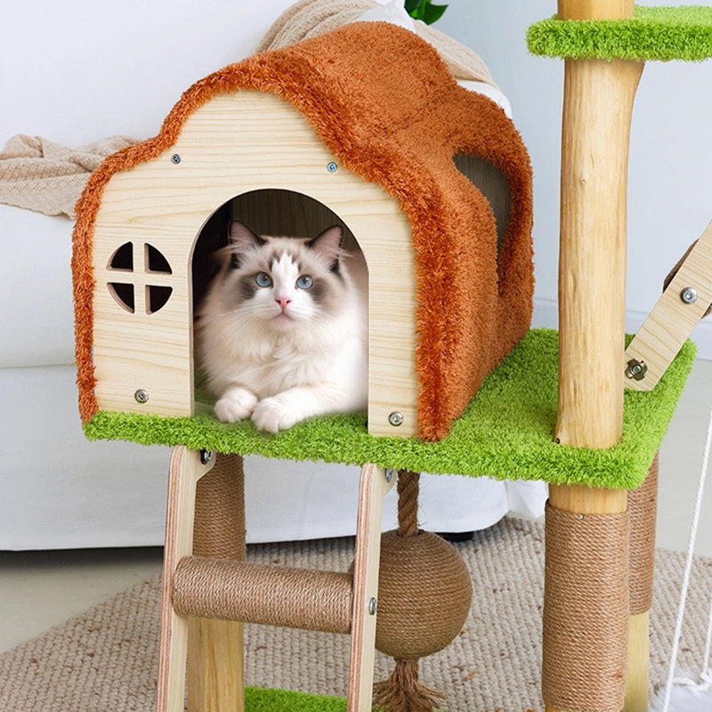 4 Tiers Cat Tree with Condons,Perch,Scratching Posts