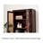American Walnut Wood Glass-Door Storage Floor-Standing Bookcase
