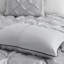 Très grand édredon gris 7 pièces très grand, comprenant 1 édredon, 2 taies décoratives, 3 coussins, une jupe de lit, facile à nettoyer et lavable à la machine-120258562-120258571