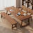 Nut-brown Rectangular Solid Wood desk-570052805