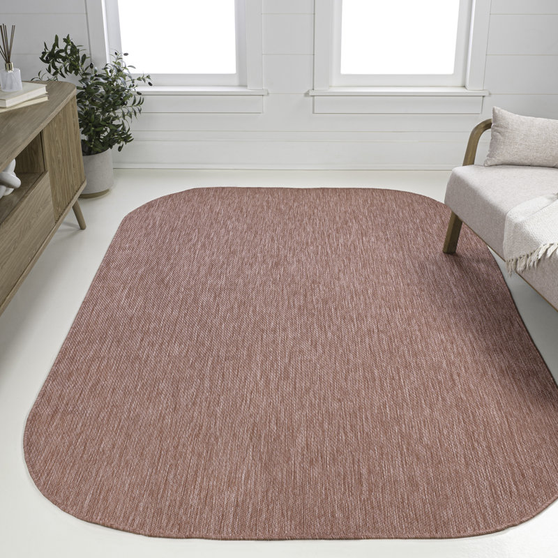 Tapis intérieur / extérieur rose clair Longe, Nouveauté 6 pi 2 po x 9 pi