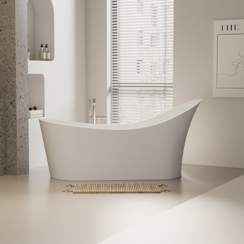 55.125'' x 28'' Soaking Acrylic Bathtub