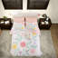 Ensemble de literie à fleurs roses, couette en microfibre pour lit double/queen, chambre de fille