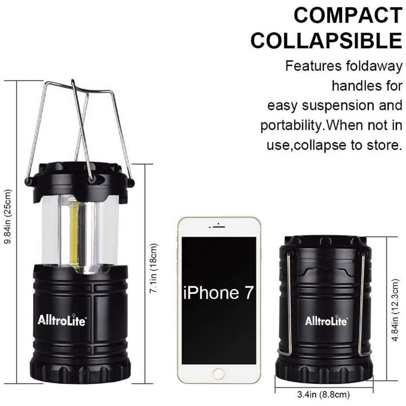 7.5'' Battery Powered Integrated LED Outdoor Lantern