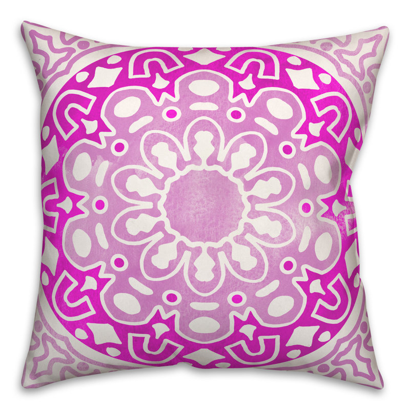 Housse et insert de coussin extérieur d'extérieur, Rose