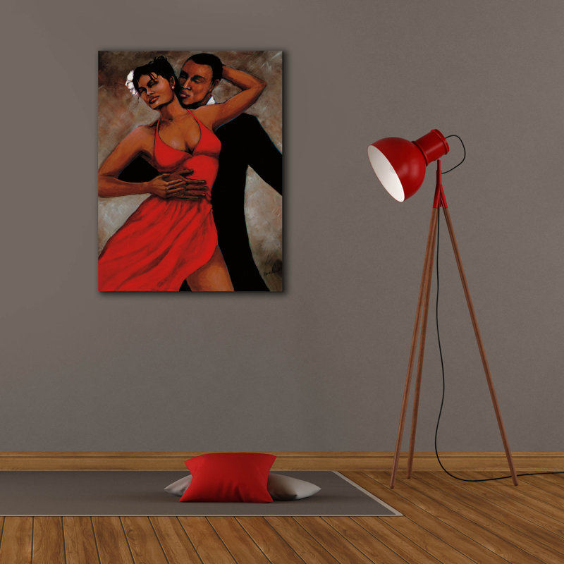 Red Barrel Studio 'Fantasy In Red' By Monica Stewart, Canvas Wall Art, H 34 po x l 26 po x P 1,5 po
