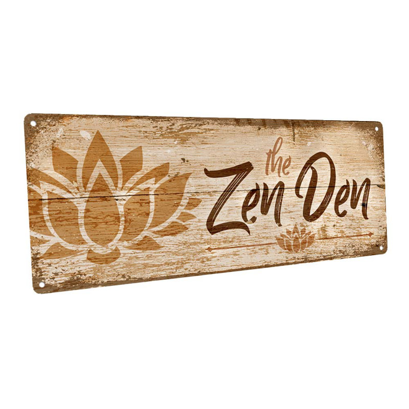 The Zen Den - Impression sur métal, Métal, H 13 po x l 32,5 po