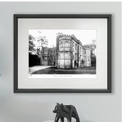 Fowey, Place House 1888 1 Piece Single Picture Frame Wall Art